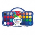 Acquerelli Giotto Ø 30 mm scatola da 36 colori assortiti + 2 pennelli - F353600