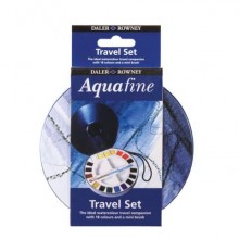 Acquerelli superfini Daler Rowney Aquafine 18 colori assortiti + pennello + tavolozza - D131900030
