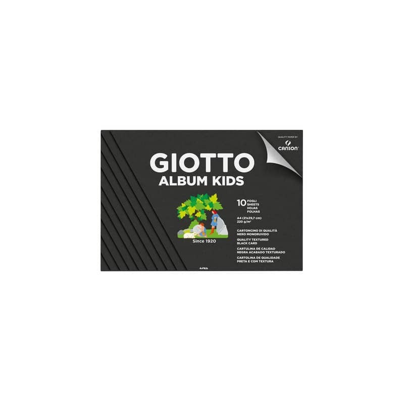Album da disegno Giotto Kids A4 10 ff. da 220 g monoruvidi nero F580600