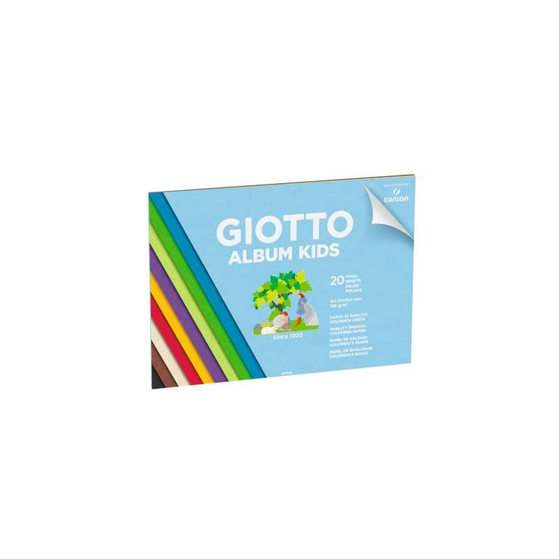 Album da disegno Giotto Kids A4 20 ff. da 120 g lisci colorato F580700 (Conf.5)