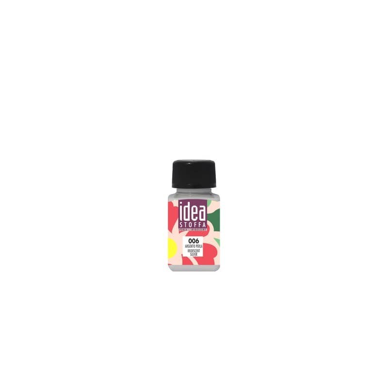Colore per tessuti Maimeri Idea Stoffa in flacone 60 ml perlato argento - M5014006