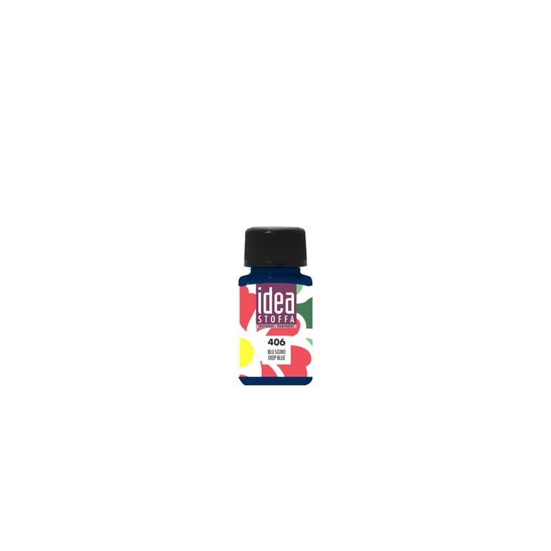 Colore per tessuti Maimeri Idea Stoffa in flacone 60 ml trasparente blu scuro - M5014406