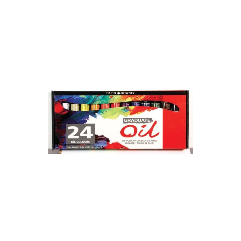 Colori a olio Daler Rowney Graduate Oil in tubetto 22 ml - 24 colori assortiti - D117522024