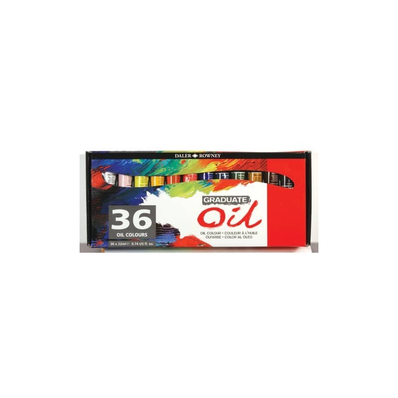 Colori a olio Daler Rowney Graduate Oil in tubetto 22 ml - 36 colori assortiti - D117522036
