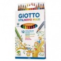 Matite colorate Giotto Stilnovo Maxi in conf. 12 pezzi colori assortiti - F225900