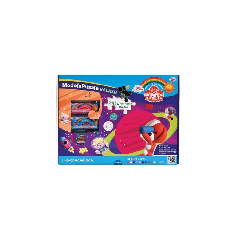 Pasta modellabile in gioco creativo Didò Model&Puzzle Galaxy - 500 g - F361100