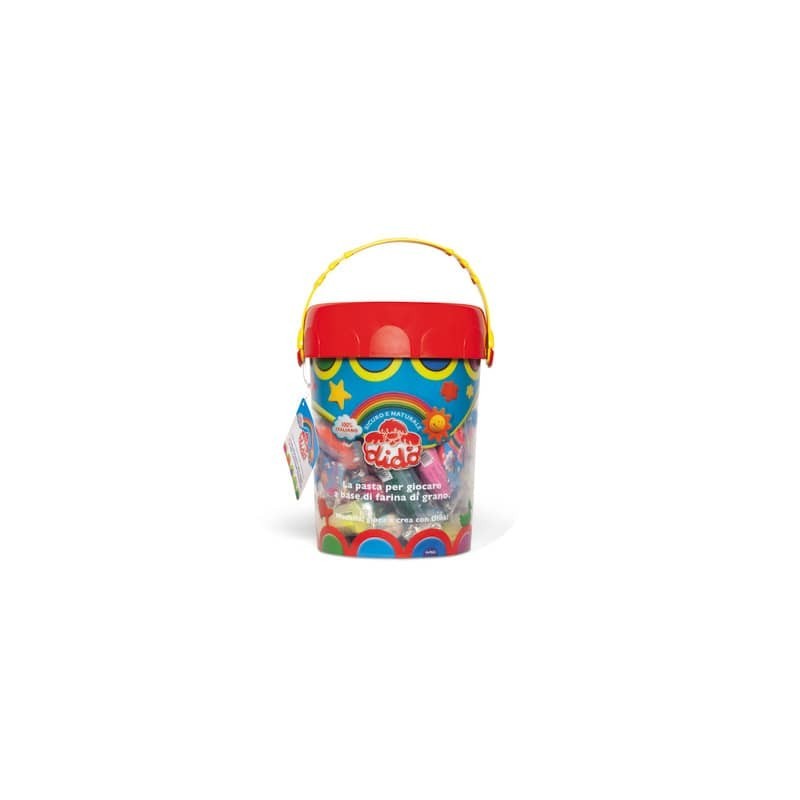 Maxi Vaso espositore 100 salsicciotti di Pasta modellabile Didò - colori assortiti - F398600