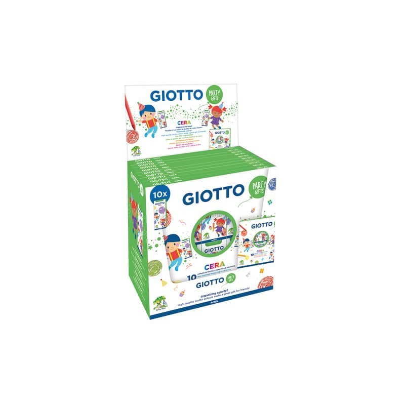 Pastelli a cera Giotto Party Set conf. 10 pezzi in 4 colori assortiti - F311000