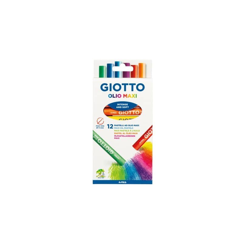 Pastelli ad olio Giotto Maxi  in conf. da 12 colori assortiti F293400