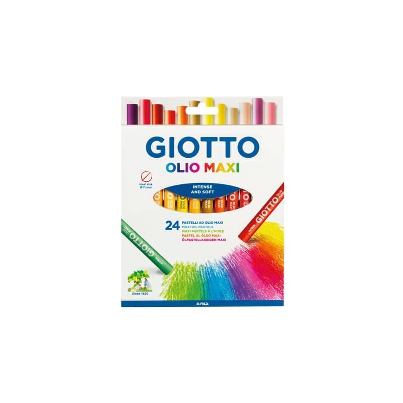 Pastelli ad olio Giotto Maxi in conf. da 24 colori assortiti F293800