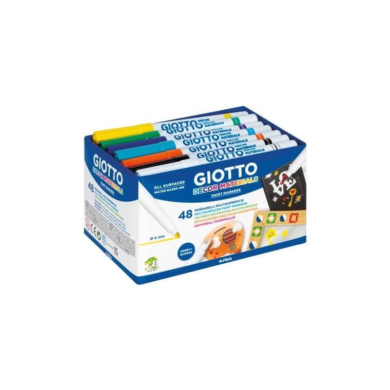 Pennarelli Giotto Decor Materials in school pack da 48 colori assortiti F524600