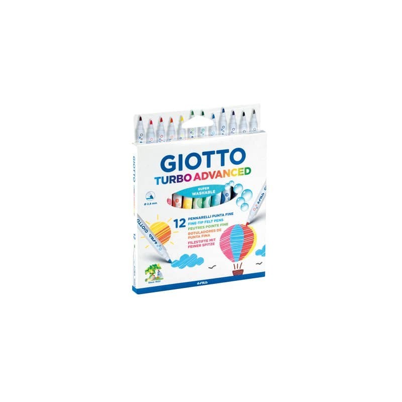 Pennarelli Giotto Turbo Advanced in conf. 12 colori assortiti F426000
