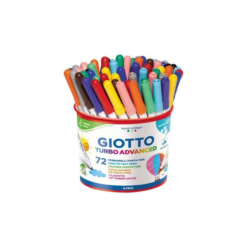 Pennarelli Giotto Turbo Advanced in conf. 72 colori assortiti F520300