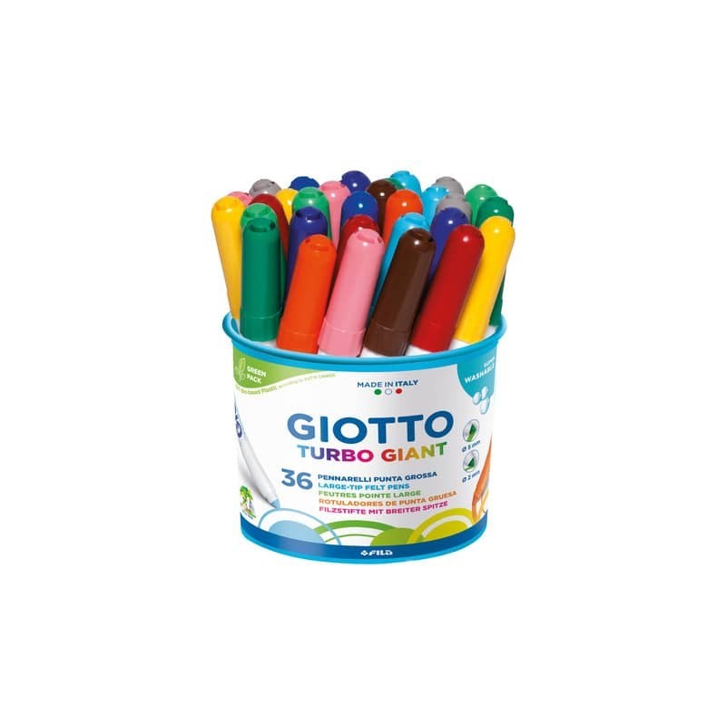 Pennarelli Giotto Turbo Giant in conf. 36 colori assortiti F42490000