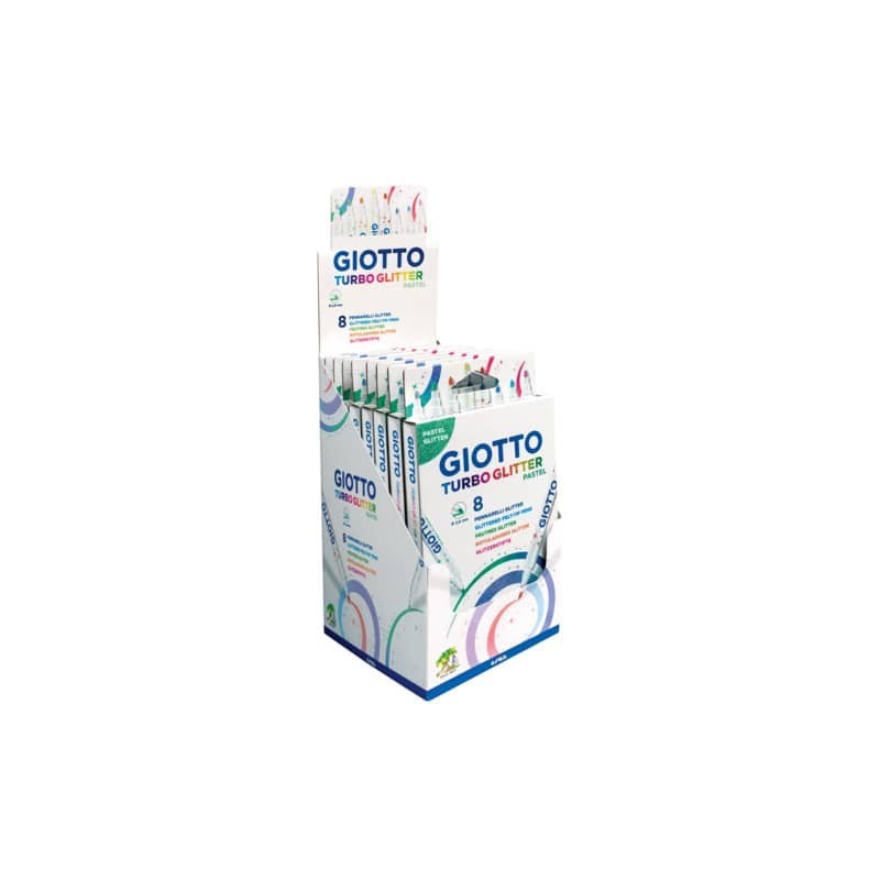 Pennarelli Giotto Turbo Glitter in conf. da 8 colori Pastel assortiti F426300