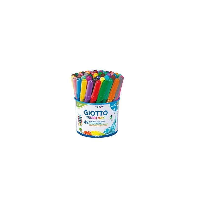 Pennarelli Giotto Turbo Maxi in conf. da 48 colori assortiti F526300