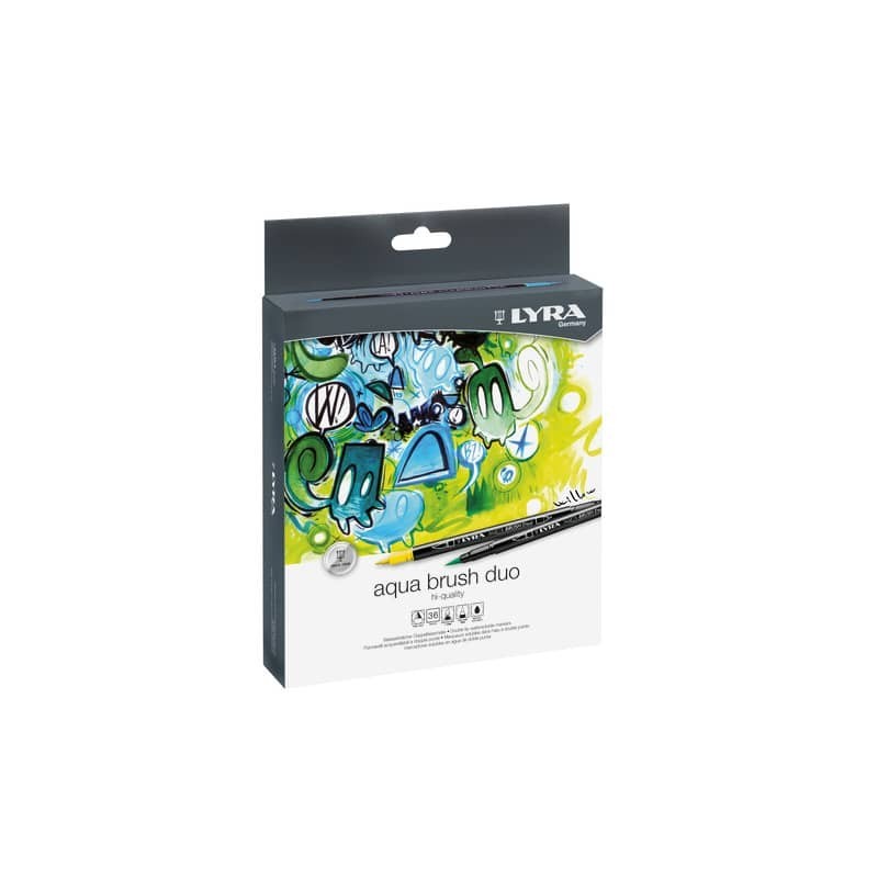 Pennarelli Lyra Aqua Brush Duo 36 colori assortiti L6521360