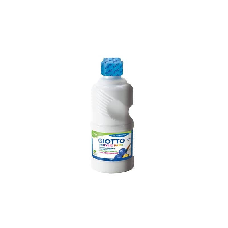 Tempera acrilica Giotto in flacone da 250 ml bianco - F53400100