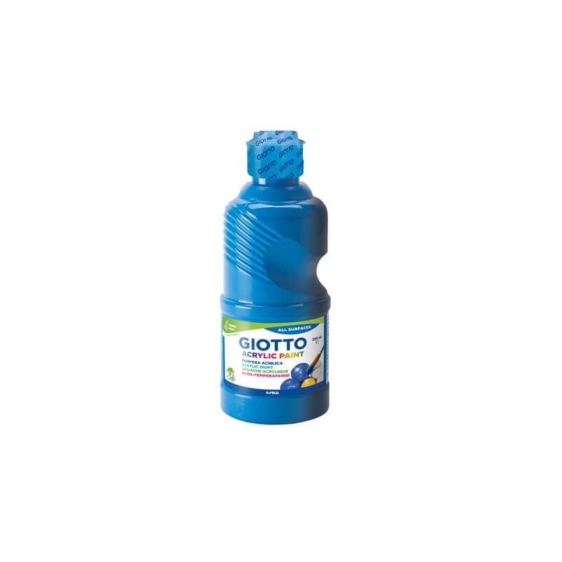 Tempera acrilica Giotto in flacone da 250 ml ciano - F53401500