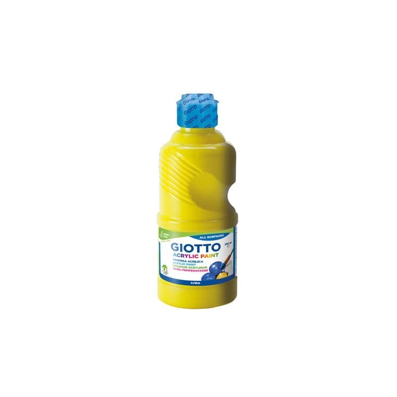Tempera acrilica Giotto in flacone da 250 ml giallo - F53400200
