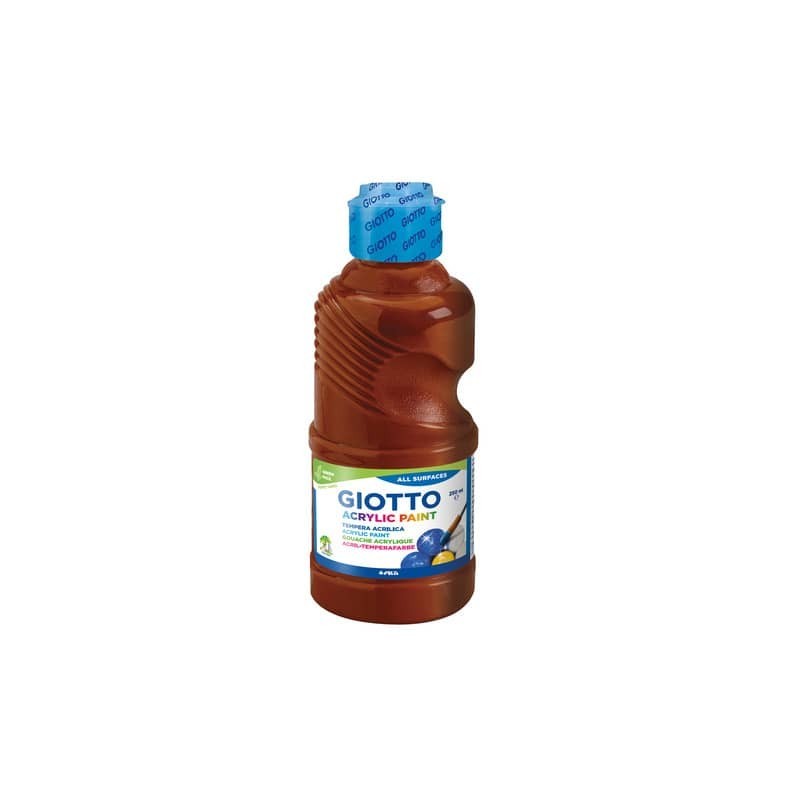 Tempera acrilica Giotto in flacone da 250 ml marrone - F53402800