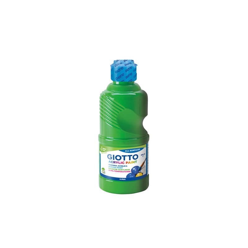 Tempera acrilica Giotto in flacone da 250 ml verde - F53401200