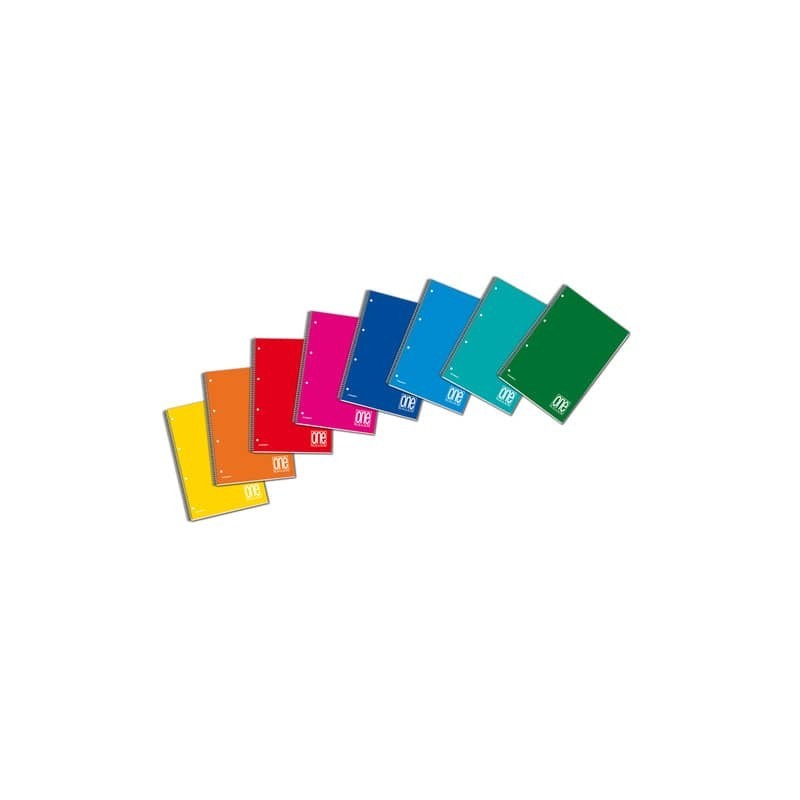 Blocco spiralato One Color A4+ 80 g/m² - 60 ff con fori microperforati - 4M - 1154 (Conf.5)