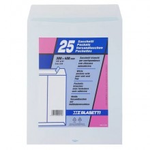 Busta a sacco Blasetti Self bianco - 100 g/m² - in conf. 25 buste - 300x400 mm 539