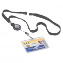 Chiocciole portabadge YO-YO Durable rotonde in plastica con cordoncino nero 822301 (Conf.10)