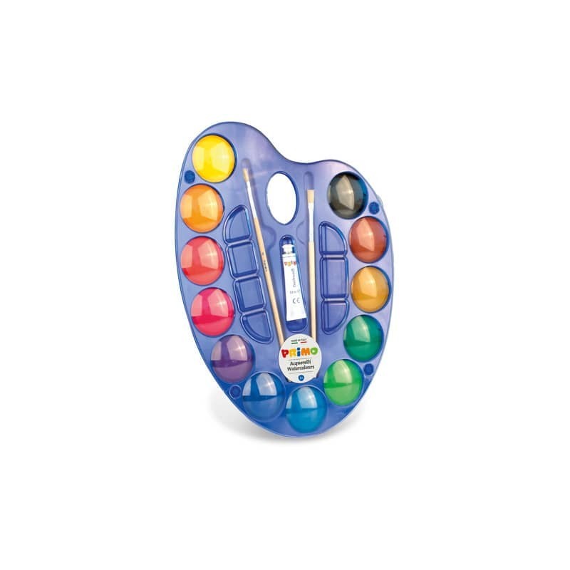 Acquerelli Primo Ø 44 mm in conf. da 12 colori assortiti + tavolozza - 102A12TOM (Conf.5)