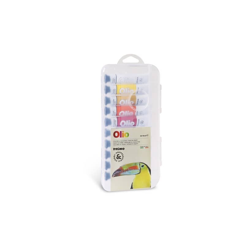 Colore a olio fine Primo in tubetto 18 ml - conf. da 10 colori assortiti - 425TO10P