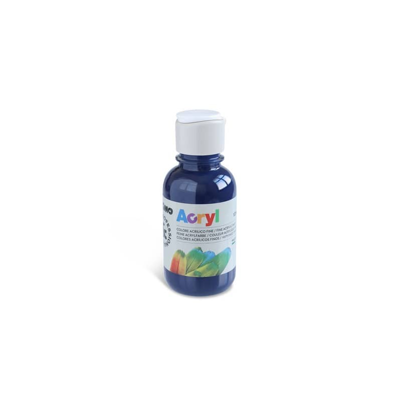 Colore acrilico Primo in bottiglia PET con tappo dosatore 125 ml - 521 blu notte - 402TA125521