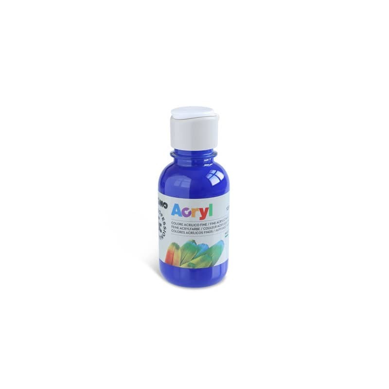 Colore acrilico Primo in bottiglia PET con tappo dosatore 125 ml - 500 blu oltremare - 402TA125500