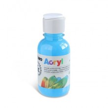 Colore acrilico Primo in bottiglia PET con tappo dosatore 125 ml - 501 ciano 402TA125501