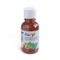 Colore acrilico Primo in bottiglia PET con tappo dosatore 125 ml - 730 terra di Siena bruciata - 402TA125730