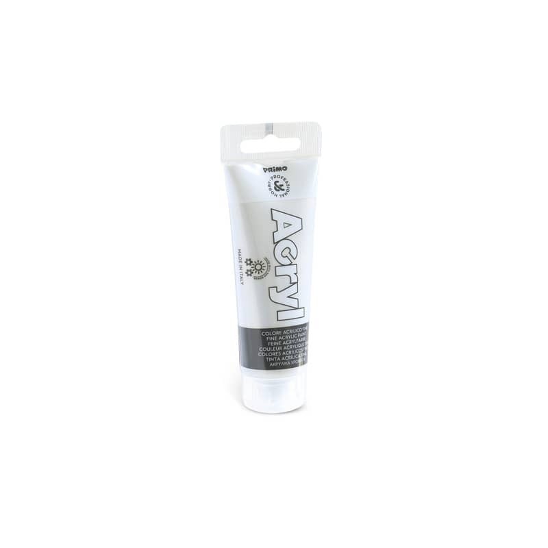 Colore acrilico Primo in tubetto in polietilene 75 ml - 910 argento 420TA75910