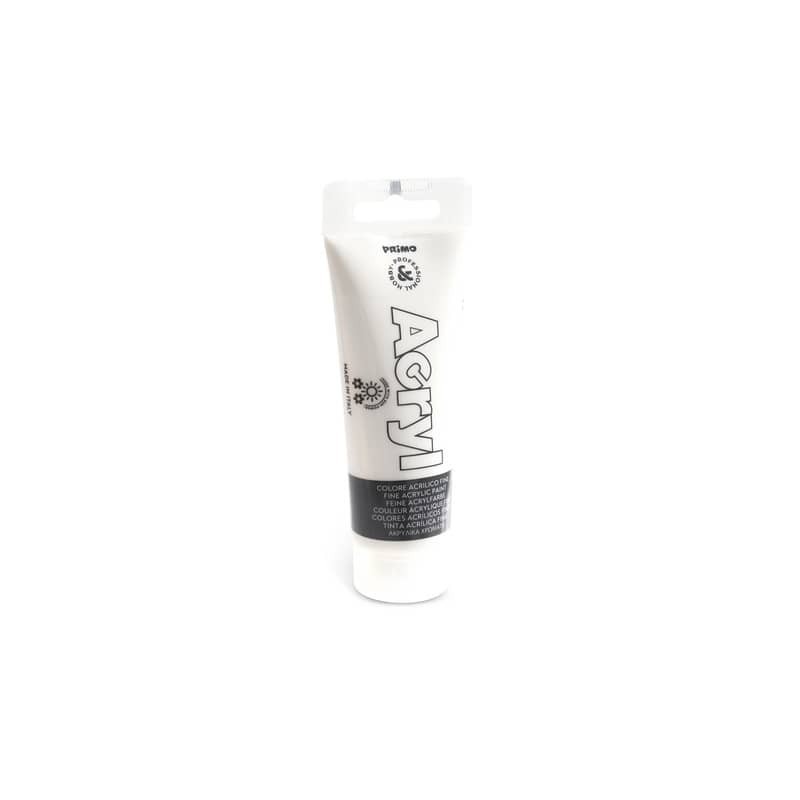 Colore acrilico Primo in tubetto in polietilene 75 ml - 100 bianco 420TA75100N