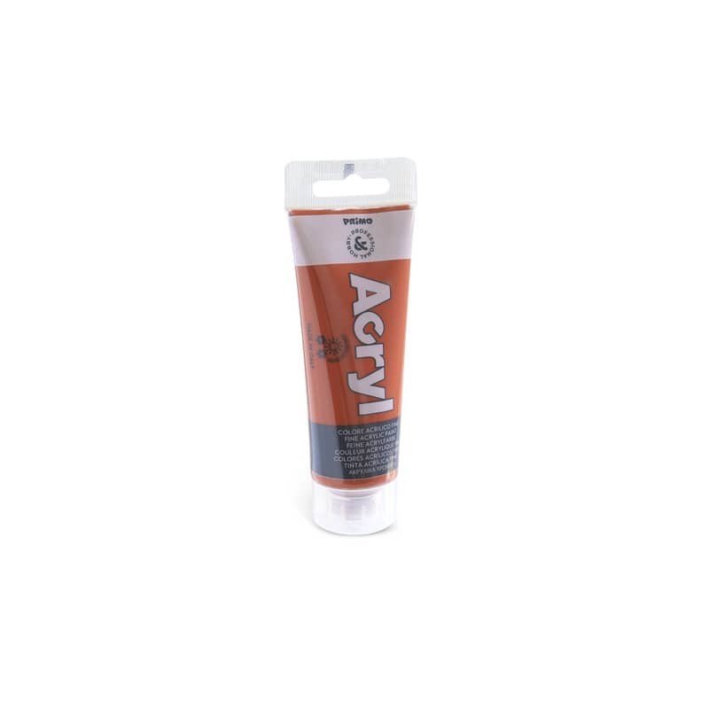 Colore acrilico Primo in tubetto in polietilene 75 ml - 730 terra di Siena bruciata - 420TA75730