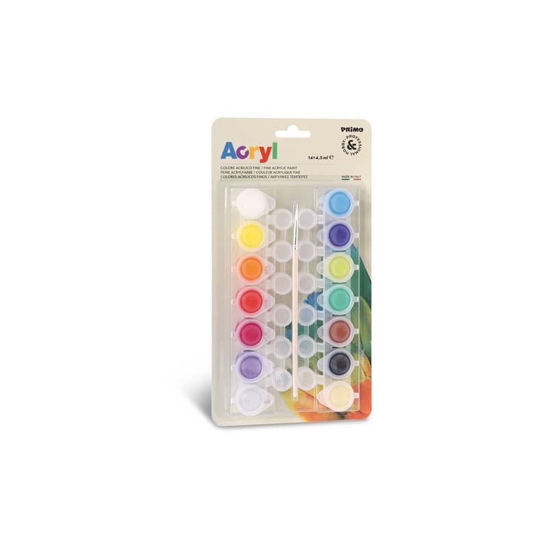 Colori acrilici fini Primo 4,5 ml in conf. da 14 colori assortiti 161TA14BL