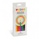 Matite colorate esagonali Primo laccate - Ø 2,9 mm in conf. da 24 colori assortiti - 504MAT24E