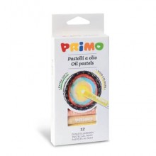 Pastelli a olio tondi Primo Ø 8 mm colori assortiti - conf. 12 pezzi - 080PO12N