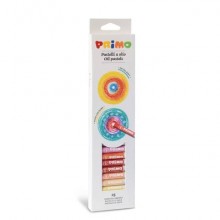 Pastelli a olio tondi Primo Ø 8 mm colori assortiti - conf. 25 pezzi - 081PO25N