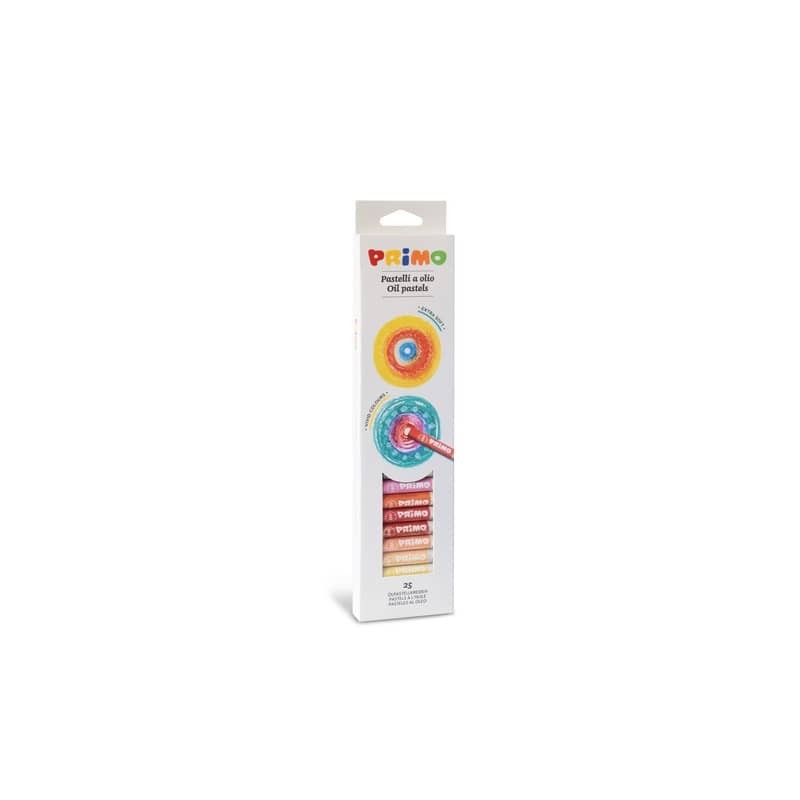 Pastelli a olio tondi Primo Ø 8 mm colori assortiti - conf. 25 pezzi - 081PO25N
