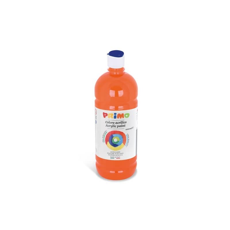 Colore acrilico Primo in bottiglia con tappo dosatore 1000 ml - 250 arancione 404TA1000250