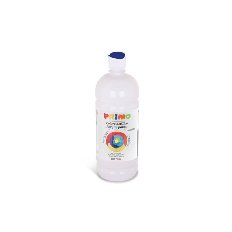 Colore acrilico Primo in bottiglia con tappo dosatore 1000 ml - 100 bianco 404TA1000100
