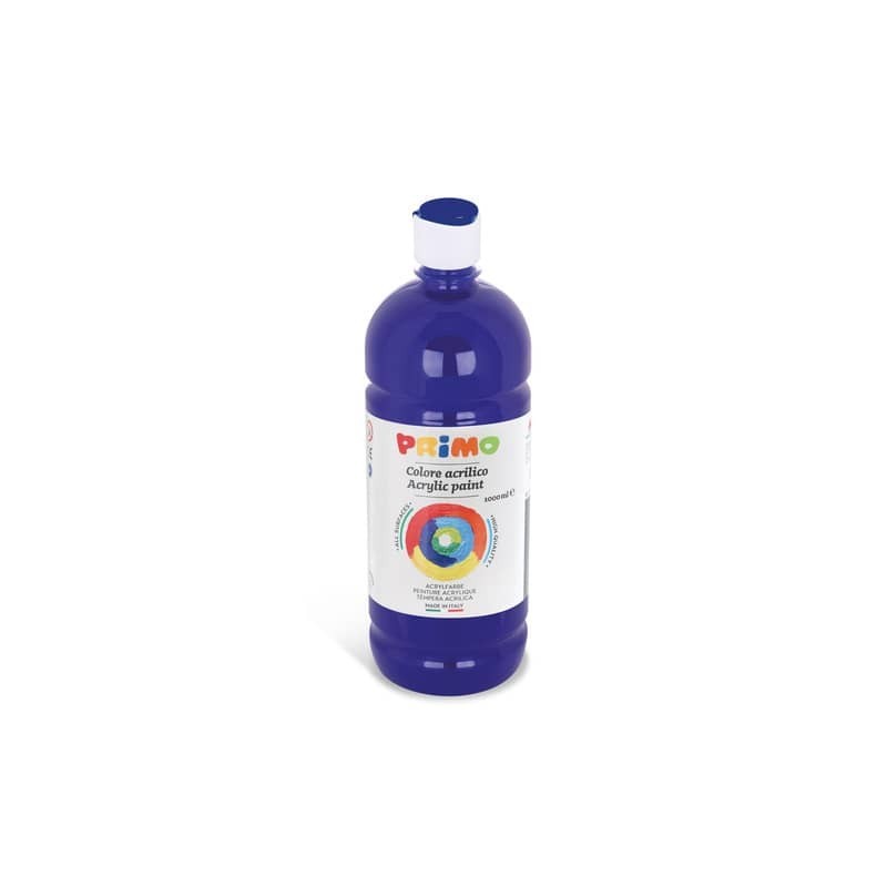 Colore acrilico Primo in bottiglia con tappo dosatore 1000 ml - 500 blu oltremare 404TA1000500