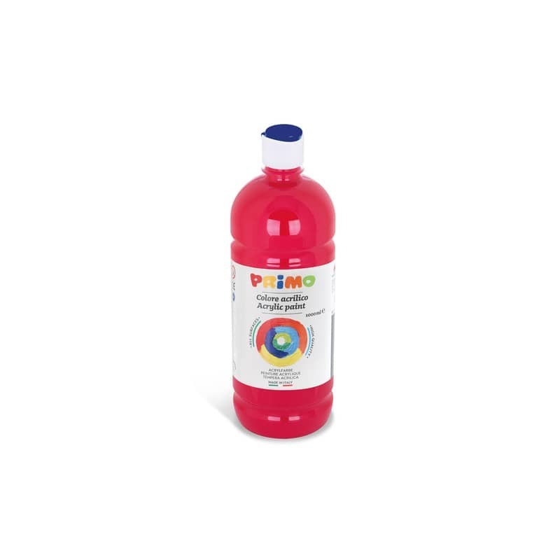 Colore acrilico Primo in bottiglia con tappo dosatore 1000 ml - 310 carminio 404TA1000310