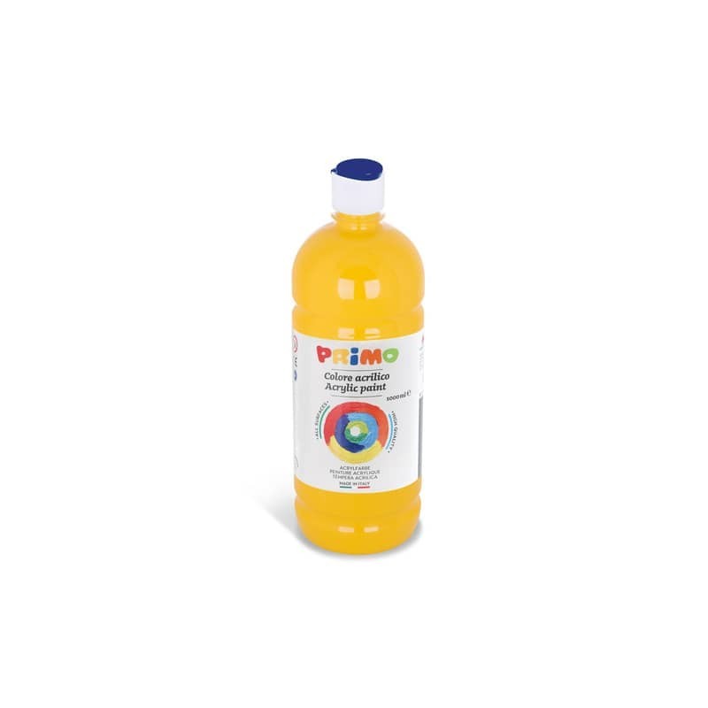 Colore acrilico Primo in bottiglia con tappo dosatore 1000 ml - 201 giallo 404TA1000201