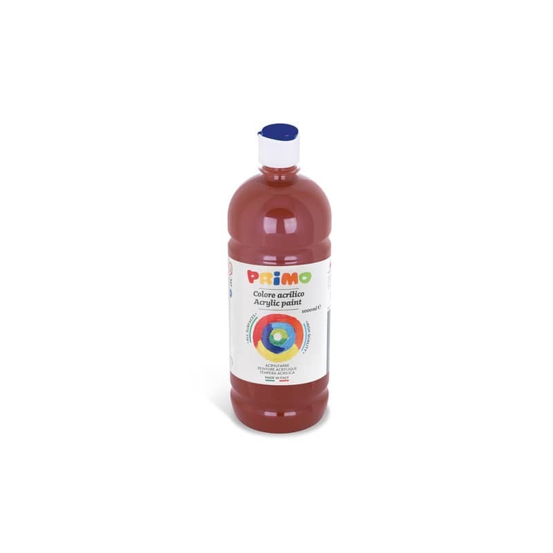 Colore acrilico Primo in bottiglia con tappo dosatore 1000 ml - 730 marrone 404TA1000730