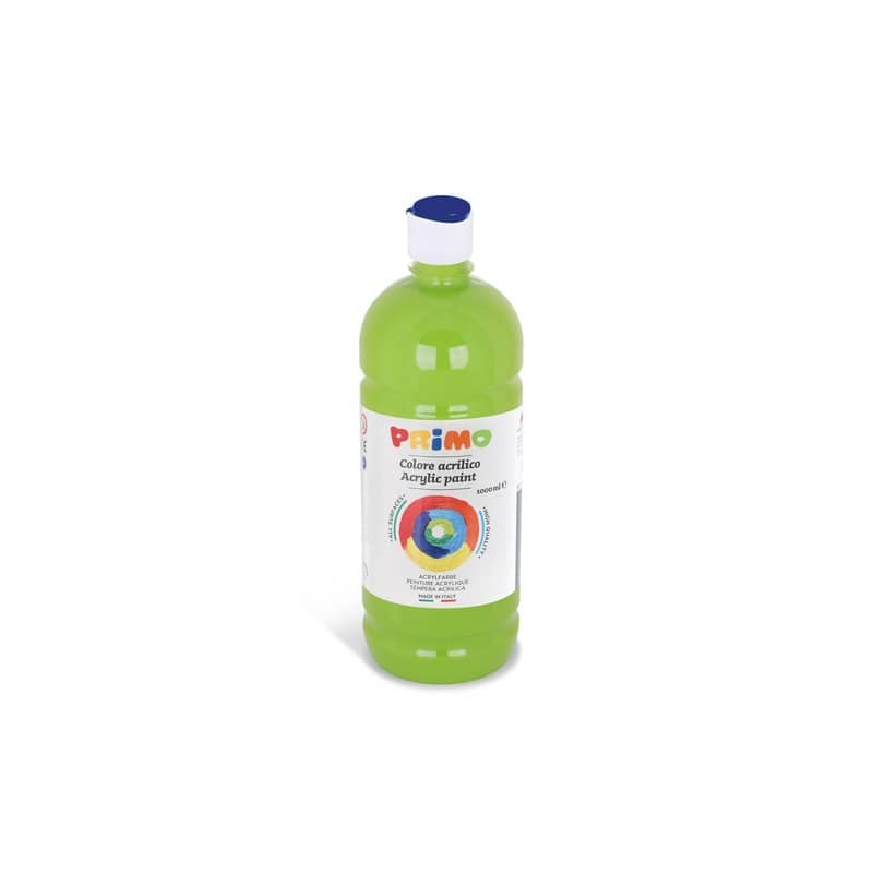 Colore acrilico Primo in bottiglia con tappo dosatore 1000 ml - 600 verde chiaro 404TA1000600